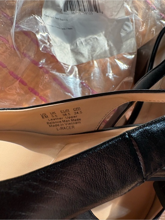 Franco Sarto Black Pointed Toe Slingback Heels main image 3